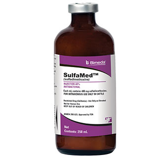 SULFAMED™ (SULFADIMETHOXINE) INJECTION 40% 250 ML 1/PKG (RX)