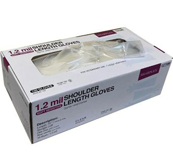 GLOVE SHOULDER 1.2ML CLEAR 100S