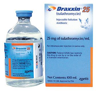 DRAXXIN® 25 INJECTION (TULATHROMYCIN INJECTION) INJECTABLE SOLUTION 100ML (RX)