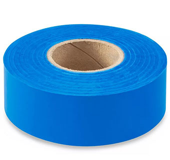 FLAGGING TAPE NO ADHESIVE 300 FT X 1-3/16 IN BLUE 1/PKG