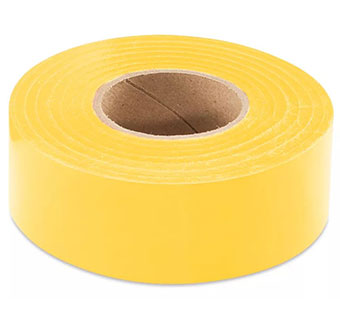 FLAGGING TAPE NO ADHESIVE 300 FT X 1-3/16 IN YELLOW 1/PKG