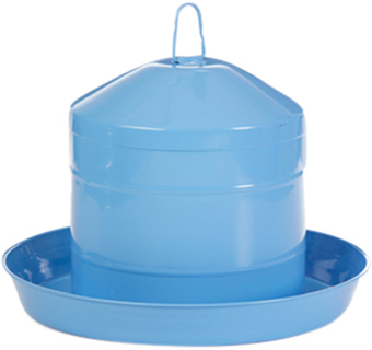 GALVANIZED POULTRY WATERER 2 GALLON PAINTED BERRY BLUE 1/PKG