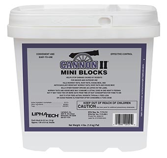 CANNON II® MINI BLOCKS BROMETHALIN RODENTICIDE 4 LB PAIL 1/PKG