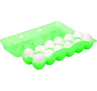 CHICKEN EGG TRAY SUITE PLASTIC 12EGG GRN