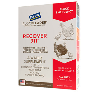 FLOCKLEADER® RECOVER 911® SEVERE STRESS POULTRY WATER SUPPLEMENT 8 OZ 1/PKG