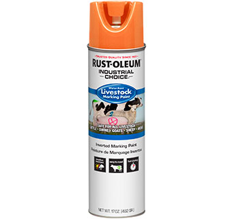 INDUSTRIAL CHOICE® INVERTED LIVESTOCK MARKING PAINT FLUORESCENT ORANGE 17 OZ