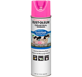 INDUSTRIAL CHOICE® INVERTED LIVESTOCK MARKING PAINT FLUORESCENT PINK 17 OZ