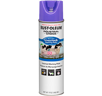 INDUSTRIAL CHOICE® INVERTED LIVESTOCK MARKING PAINT FLUORESCENT PURPLE 17 OZ