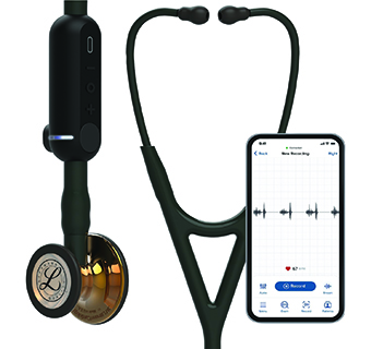 3M™ LITTMANN® CORE DIGITAL STETHOSCOPE COPPER CHESTPIECE BLACK 27 IN