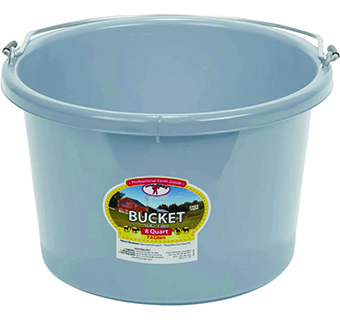 LITTLE GIANT® PLASTIC BUCKET COOL GRAY 8 QUART 1/PKG