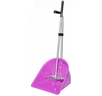 TUFF STUFF PRODUCTS MANURE SCOOP WITH RAKE & SCRAPPER PINK 1/PKG