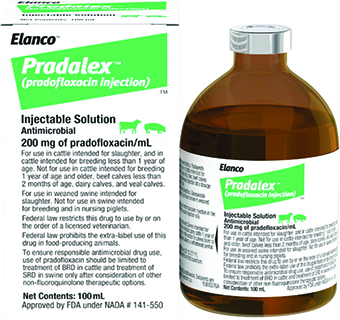 PRADALEX™ (PRADOFLOXACIN INJECTION) 200 MG/ML 100 ML (RX)