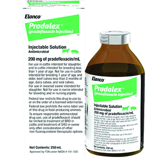 PRADALEX™ (PRADOFLOXACIN INJECTION) 200 MG/ML 250 ML (RX)