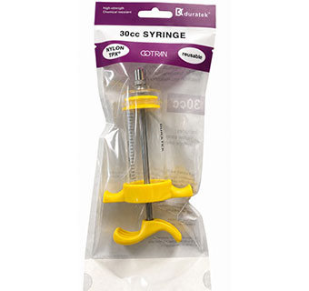 DURATEK® NYLON SYRINGE YELLOW 30 CC 1/PKG
