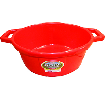 LITTLE GIANT® FEED PAN WITH HANDLES RED 22 QUART 1/PKG