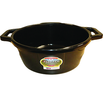 LITTLE GIANT® FEED PAN WITH HANDLES BLACK 22 QUART 1/PKG