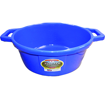 LITTLE GIANT® FEED PAN WITH HANDLES BLUE 22 QUART 1/PKG