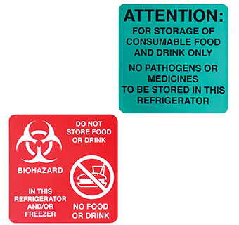 BIOHAZARD STORAGE MAGNET 4 IN X 4 IN (CHOICE OF RED OR GREEN) 1/PKG