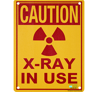 CAUTION RADIATION SIGN 10 IN X 7 IN 1/PKG