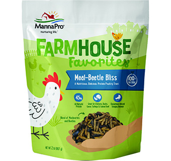 MANNA PRO FARMHOUSE FAVORITES BEETLE BLISS POULTRY TREAT 2 LB 1/PKG