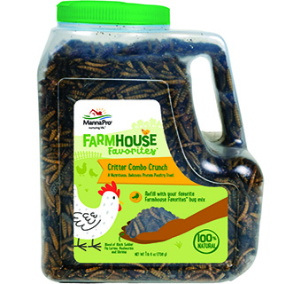 MANNA PRO FARMHOUSE FAVORITES CRITTER COMBO CRUNCH BUG JUG 25 OZ 1/PKG