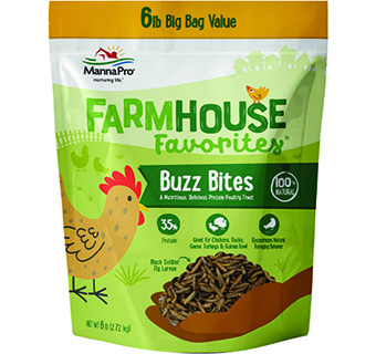 MANNA PRO FARMHOUSE FAVORITES BUZZ BITES POULTRY TREAT 6 LB 1/PKG