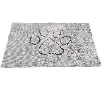 DIRTY DOG DOORMATS LARGE 35 IN X 26 IN SILVER GREY 1/PKG