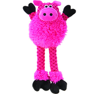 GODOG® CHECKERS™ JUST FOR ME SKINNY PIG SQUEAKY PLUSH DOG TOY MINI 1/PKG