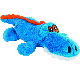 GODOG® JUST FOR ME GATORS SQUEAKY PLUSH DOG TOY BLUE MINI 1/PKG