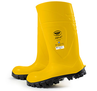 BEKINA STEPLITEX SOLIDGRIP PU BOOT STEEL TOE YELLOW SIZE 7