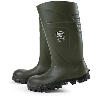BEKINA STEPLITEX SOLIDGRIP PU BOOT STEEL TOE GREEN SIZE 8