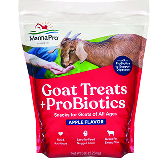 MANNA PRO GOAT TREATS & PROBIOTICS APPLE FLAVOR 5 LB 1/PKG