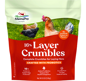 MANNA PRO 16% LAYER CRUMBLES W/ PROBIOTICS 8 LB 1/PKG