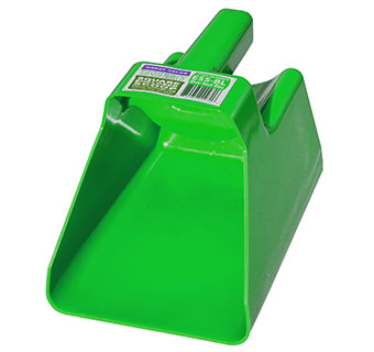 TUFF STUFF PRODUCTS ENCLOSED SQUARE SCOOP 6 IN L X 8 IN W X 6 IN H GREEN 1/PKG