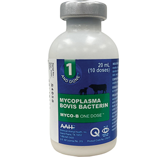 MYCO-B ONE DOSE MYCOPLASMA BOVIS VACCINE (10 DOSE) 20 ML 1/PKG