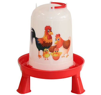 LITTLE GIANT® ILLUSTRATED POULTRY WATERER WITH LEGS 5 QUART 1/PKG