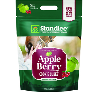 STANDLEE PREMIUM WESTERN FORAGE APPLE BERRY COOKIE CUBES TREAT 5 LB 1/PKG