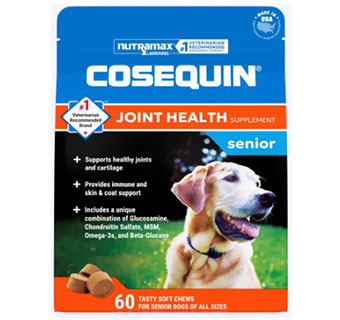 COSEQUIN® JOINT HEALTH SUPPLEMENT FOR SENIOR DOGS 60 SOFT CHEWS/PKG
