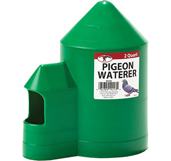 LITTLE GIANT® PLASTIC PIGEON WATERER GREEN 2 QT 1/PKG