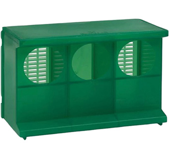 LITTLE GIANT® PLASTIC PIGEON FEEDER 3 HOLE GREEN 2 LB 1/PKG
