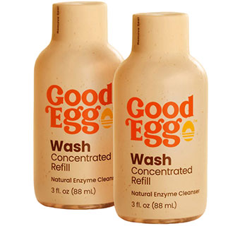 GOODEGG WASH CONCENTRATED REFILL NATURAL ENZYME CLEANER 3 OZ 2/PKG