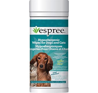 ESPREE® DOG & CAT HYPOALLERGENIC ALOE WIPES 50/PKG