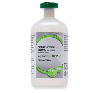INGELVAC CIRCOFLEX®AD PORCINE CIRCOVIRUS TYPE 2 VACCINE 250 DOSES 250 ML 1/PKG