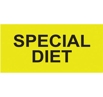 SPECIAL DIET LABEL 2 IN X 1 IN 520/PKG