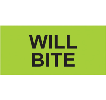 WILL BITE LABEL 2 IN X 1 IN 520/PKG