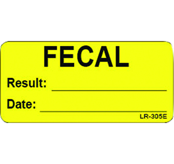 FECAL LAB RESULT STICKER 1-3/4 IN X 7/8 IN 500/PKG