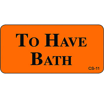 CAGE STICKER TO HAVE BATH 1-3/4 IN X 7/8 IN 500/PKG