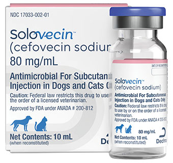 SOLOVECIN™ (CEFOVECIN SODIUM) 80 MG/ML 10 ML 1/PKG (RX)