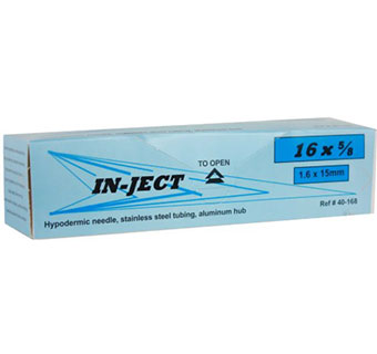 NEEDLE IN-JECT AL 16X5/8 HUB 100S 40-168