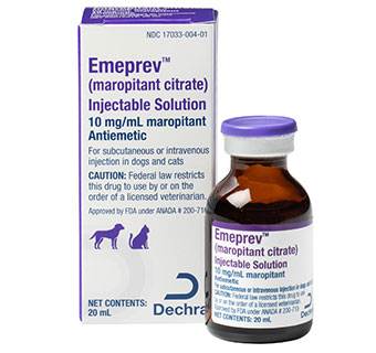 EMEPREV™ (MAROPITANT CITRATE) INJECTABLE SOLUTION 10 MG/ML 20 ML 1/PKG (RX)